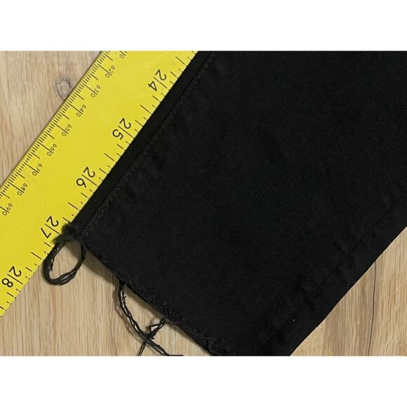 Mother Looker Ankle Fray Jeans Womens 28 Stretch Denim Black - Picture 8 of 9